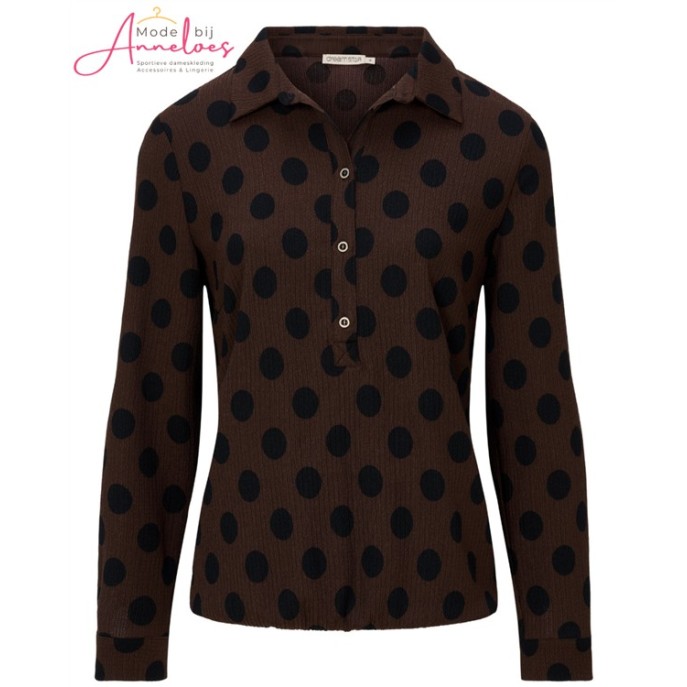 Dreamstar Polo 221 Polka dots  Bruin zwart
